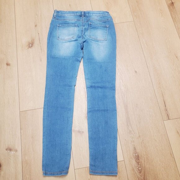 Old Navy Jeans Girls 14 Rockstar Jegging Skinny Mid Rise Ankle Distressed Faded - Picture 2 of 14